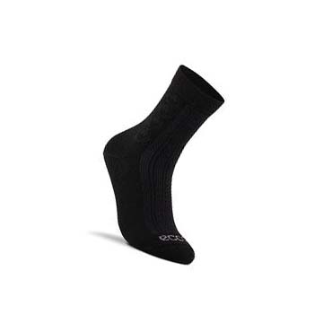 Women's Ecco Casual Short-Crew Socks Black | Canada 415FDN